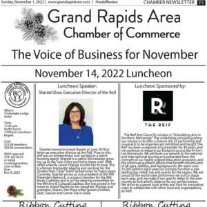 Grand Rapids Area Chamber of Commerce Newsletter November 2022