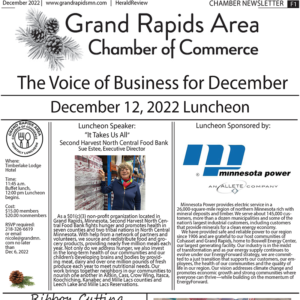 Grand Rapids Area Chamber of Commerce Newsletter December 2022